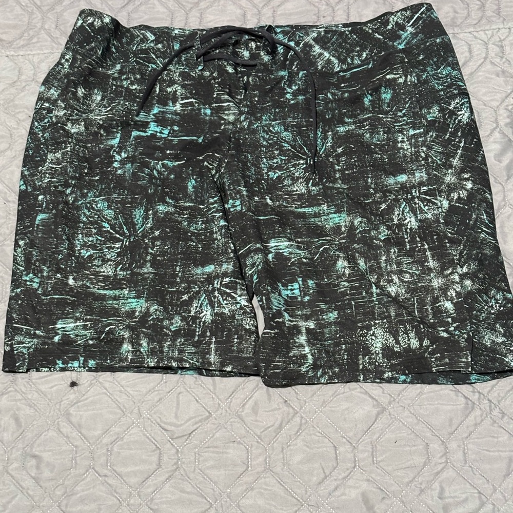 lululemon athletica Black and Teal Swim Board Shorts